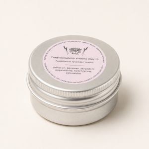 Traditional lavender ointment Butul in an aluminium tin
