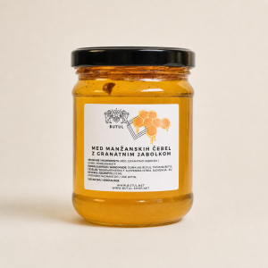 Pomegranate Butul Blossom Honey from Manuka Bees with Original Label – Studio Photograph