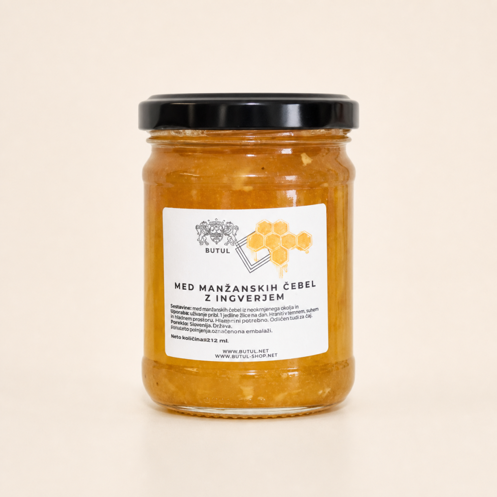 Butul 212ml Wildflower Honey with Ginger – Studio Photograph
