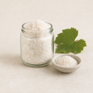 Unrefined salt with cream of tartar 50g – studio photograph
