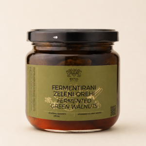 Kozarec fermentiranih zelenih orehov z začimbami Butul 370 ml