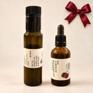 Darilni paket Butul: ekstra deviško oljčno olje Hrib 100 ml in kis lubenice 50 ml s kapalko